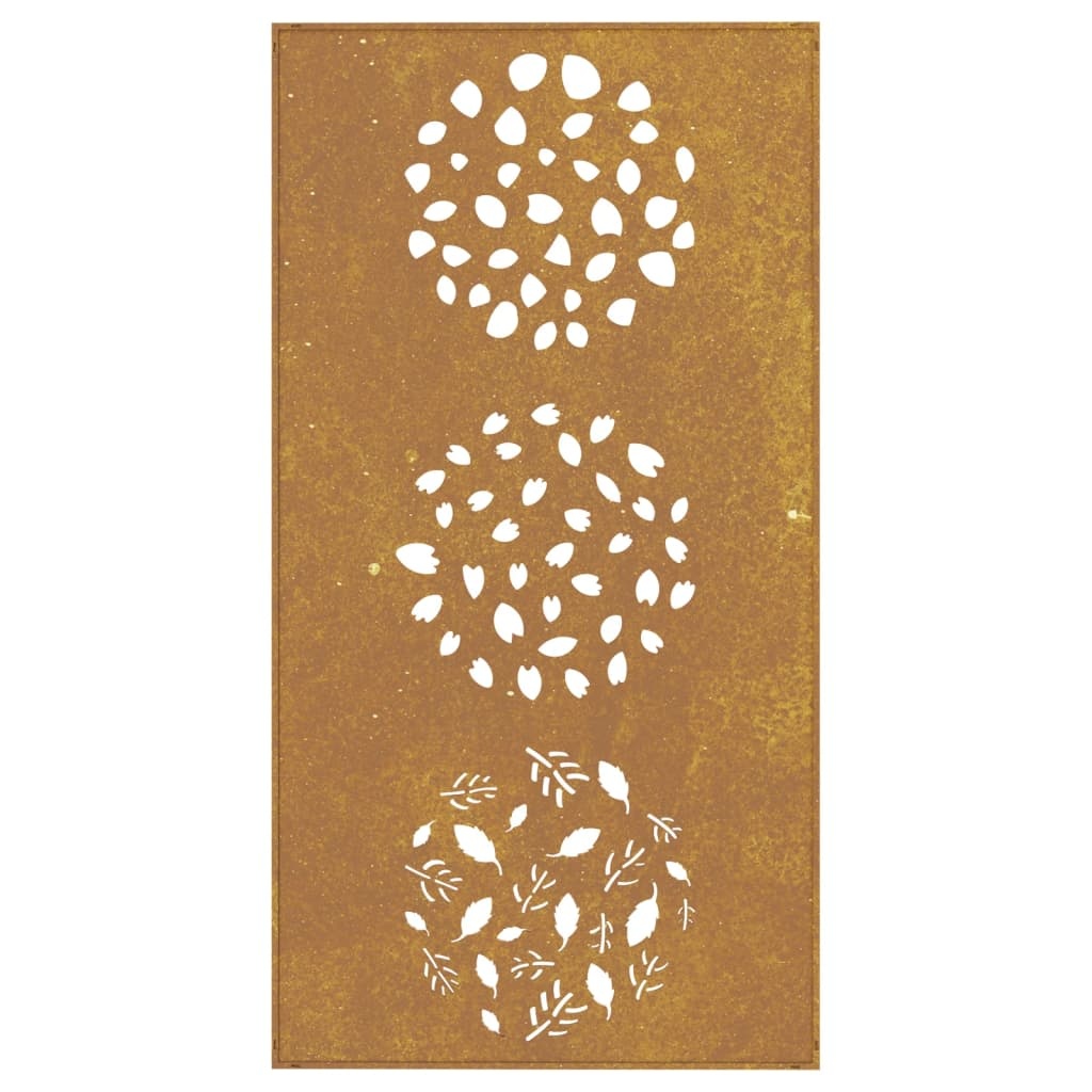 VidaXL Wanddecoratie tuin bladontwerp 105x55 cm cortenstaal