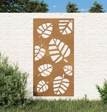 VidaXL Wanddecoratie tuin bladontwerp 105x55 cm cortenstaal