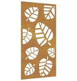 VidaXL Wanddecoratie tuin bladontwerp 105x55 cm cortenstaal