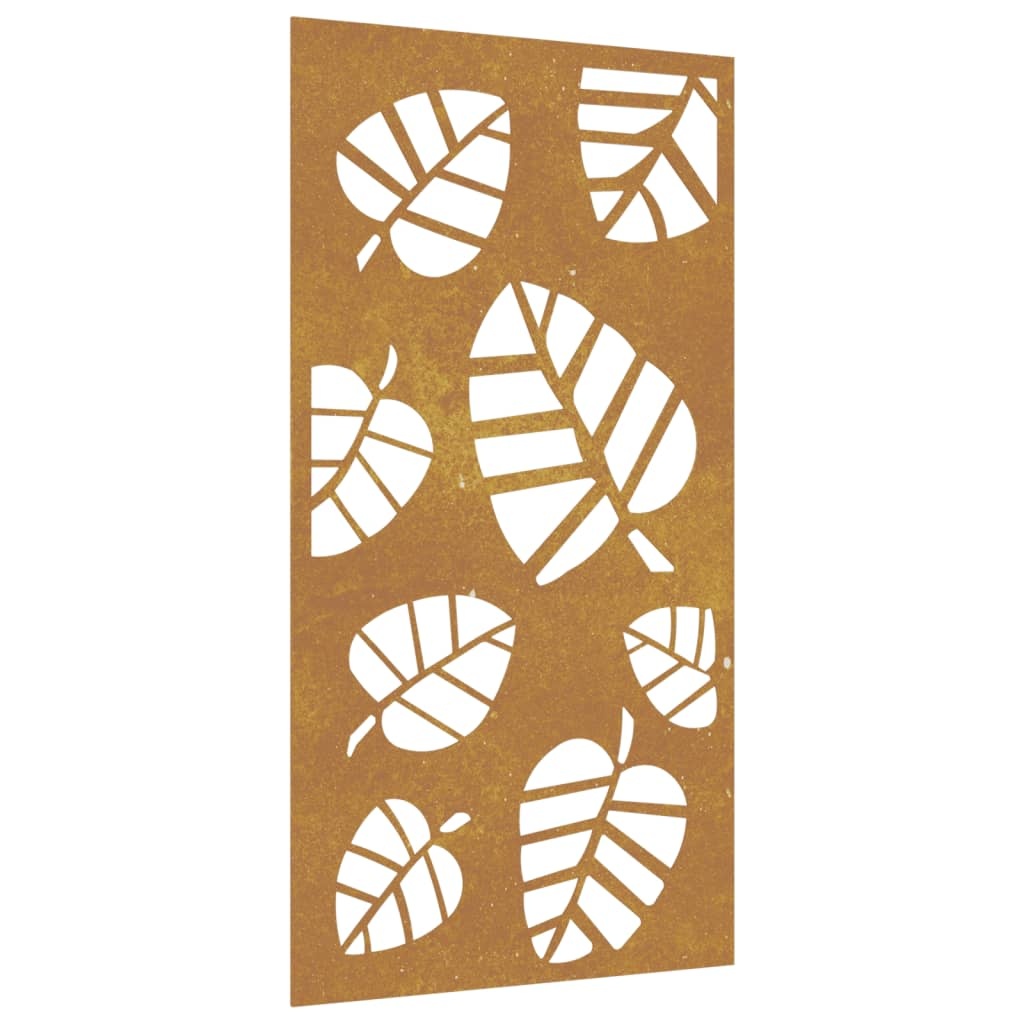 VidaXL Wanddecoratie tuin bladontwerp 105x55 cm cortenstaal