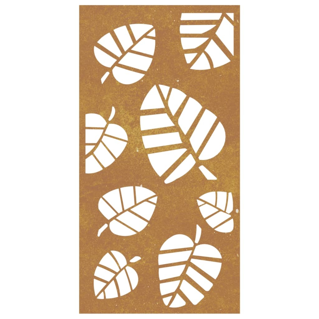 VidaXL Wanddecoratie tuin bladontwerp 105x55 cm cortenstaal