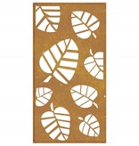 VidaXL Wanddecoratie tuin bladontwerp 105x55 cm cortenstaal