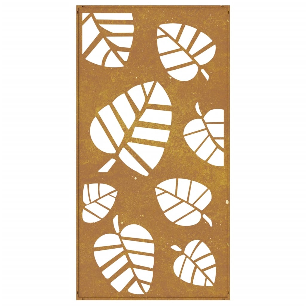 VidaXL Wanddecoratie tuin bladontwerp 105x55 cm cortenstaal