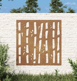 VidaXL Wanddecoratie tuin bamboe-ontwerp 55x55 cm cortenstaal