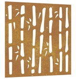 VidaXL Wanddecoratie tuin bamboe-ontwerp 55x55 cm cortenstaal