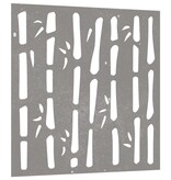 VidaXL Wanddecoratie tuin bamboe-ontwerp 55x55 cm cortenstaal