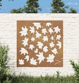 VidaXL Wanddecoratie tuin esdoornbladontwerp 55x55 cm cortenstaal