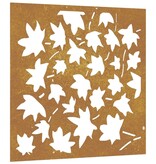 VidaXL Wanddecoratie tuin esdoornbladontwerp 55x55 cm cortenstaal