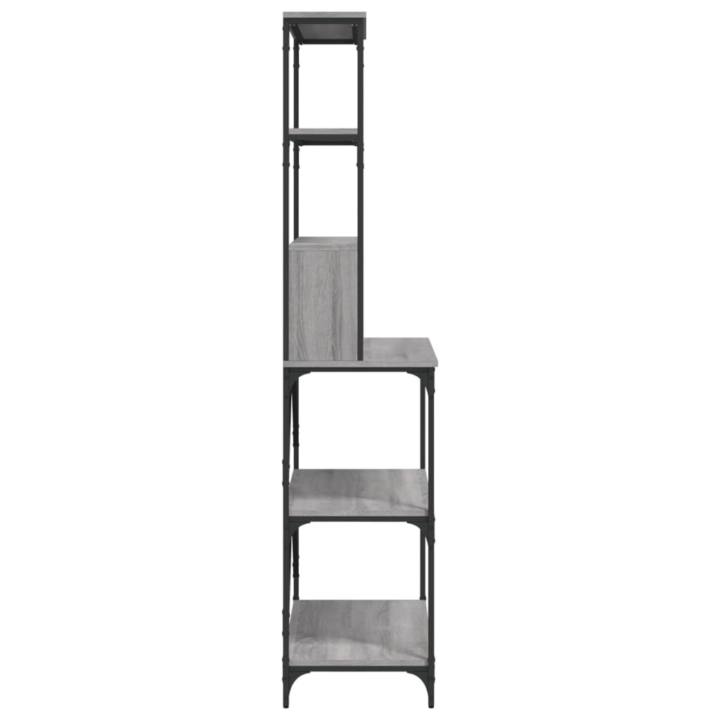 VidaXL Bakkersrek 6-laags 90x40x180 cm bewerkt hout grijs sonoma eiken