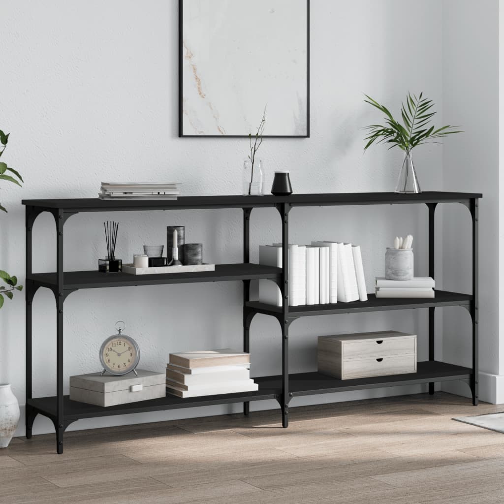 VidaXL Wandtafel 160x29x75 cm bewerkt hout zwart