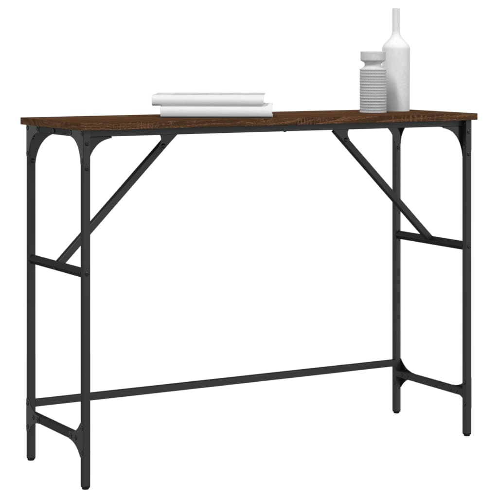 VidaXL Wandtafel 100x32x75 cm bewerkt hout bruin eikenkleur