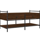 VidaXL Salontafel 99x50x50 cm bewerkt hout bruin eikenkleur