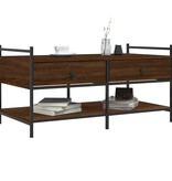 VidaXL Salontafel 99x50x50 cm bewerkt hout bruin eikenkleur