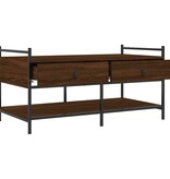 VidaXL Salontafel 99x50x50 cm bewerkt hout bruin eikenkleur