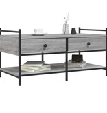 VidaXL Salontafel 99x50x50 cm bewerkt hout grijs sonoma eikenkleurig