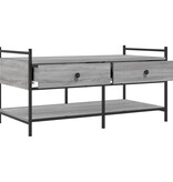 VidaXL Salontafel 99x50x50 cm bewerkt hout grijs sonoma eikenkleurig