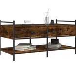 VidaXL Salontafel 99x50x50 cm bewerkt hout gerookt eikenkleurig