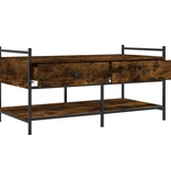 VidaXL Salontafel 99x50x50 cm bewerkt hout gerookt eikenkleurig