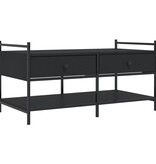 VidaXL Salontafel 99x50x50 cm bewerkt hout zwart