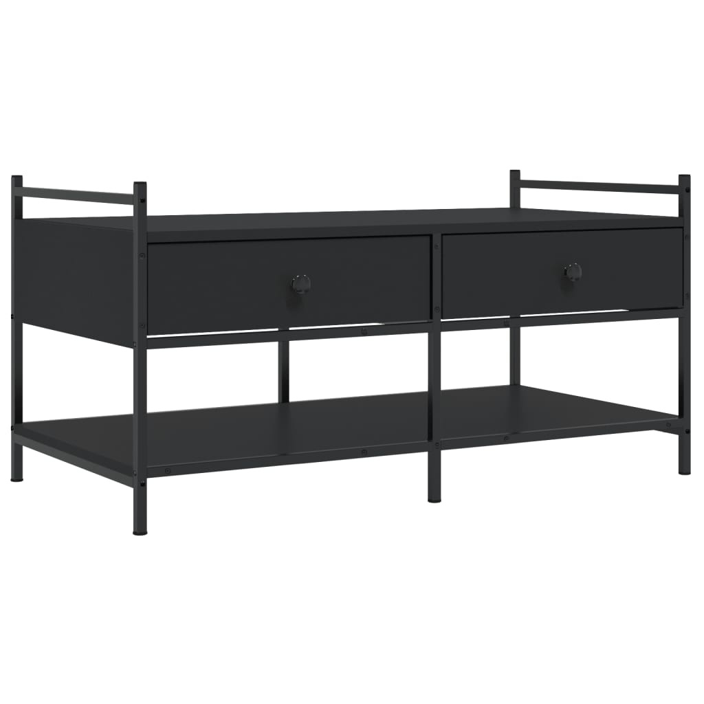 VidaXL Salontafel 99x50x50 cm bewerkt hout zwart