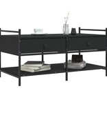 VidaXL Salontafel 99x50x50 cm bewerkt hout zwart