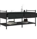VidaXL Salontafel 99x50x50 cm bewerkt hout zwart