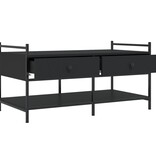VidaXL Salontafel 99x50x50 cm bewerkt hout zwart