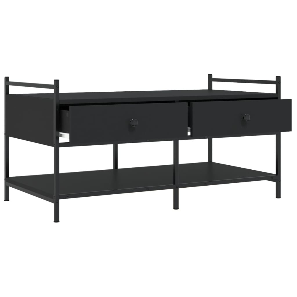 VidaXL Salontafel 99x50x50 cm bewerkt hout zwart