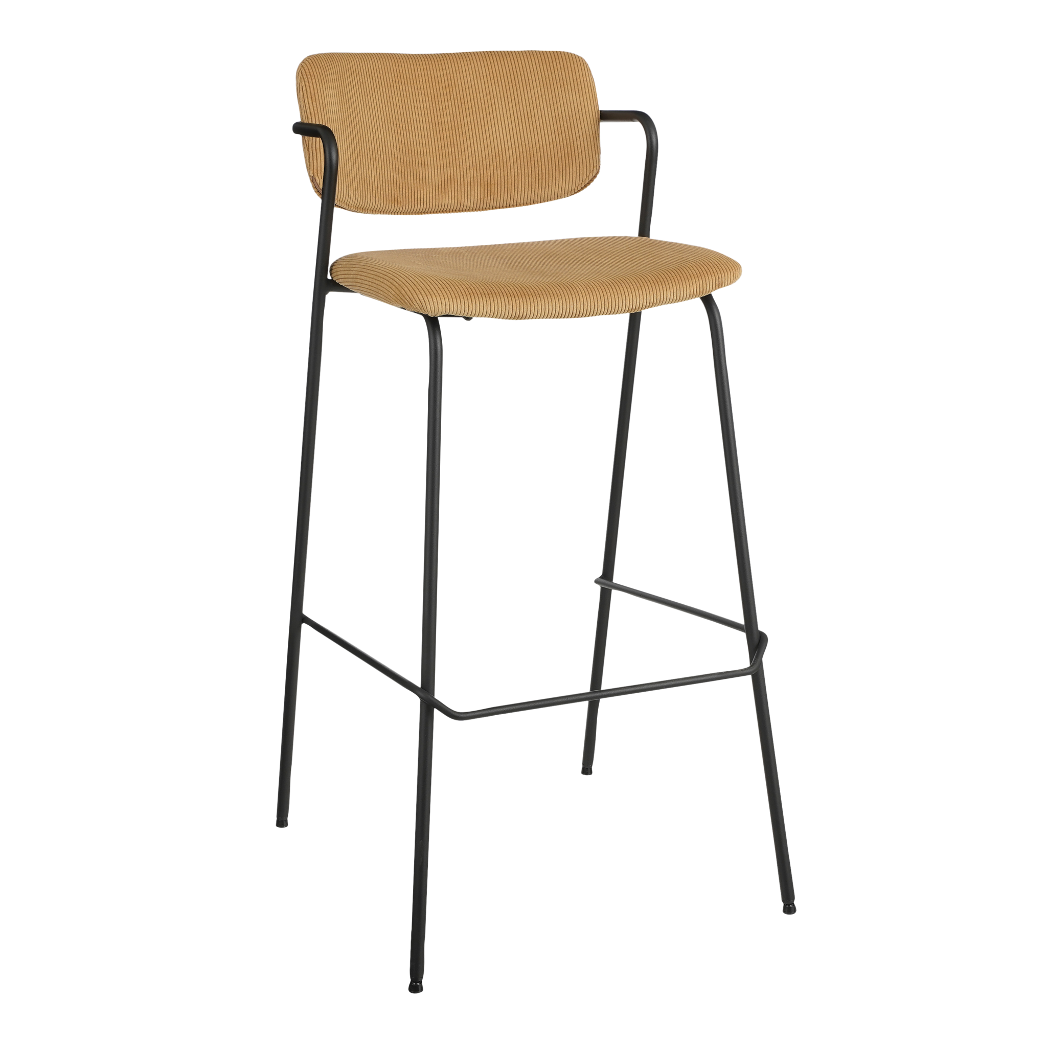 VidaXL Nanet Barkruk - H91 cm - Velvet - Lichtbruin