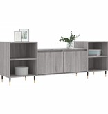 VidaXL Tv-meubel 160x35x55 cm bewerkt hout grijs sonoma eikenkleurig