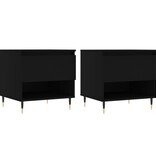 VidaXL Salontafels 2 st 50x46x50 cm bewerkt hout zwart