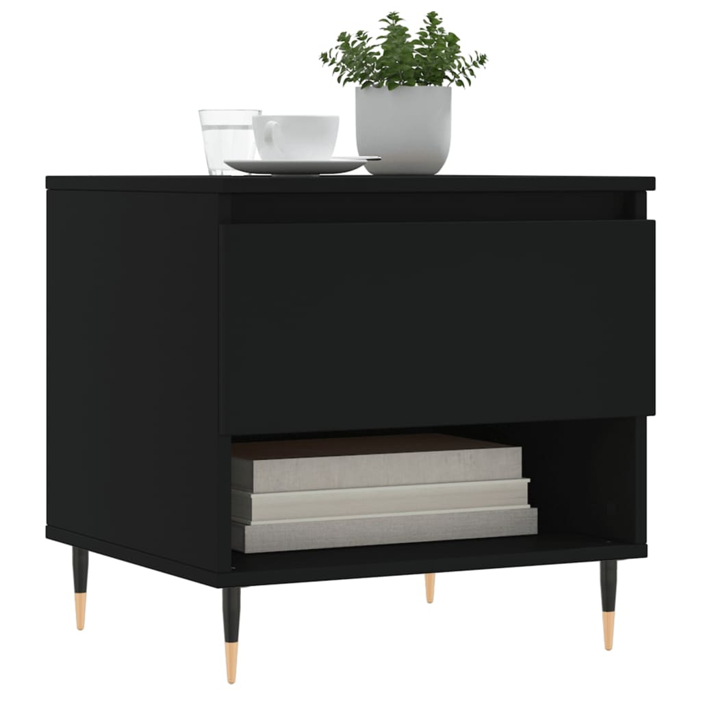 VidaXL Salontafels 2 st 50x46x50 cm bewerkt hout zwart