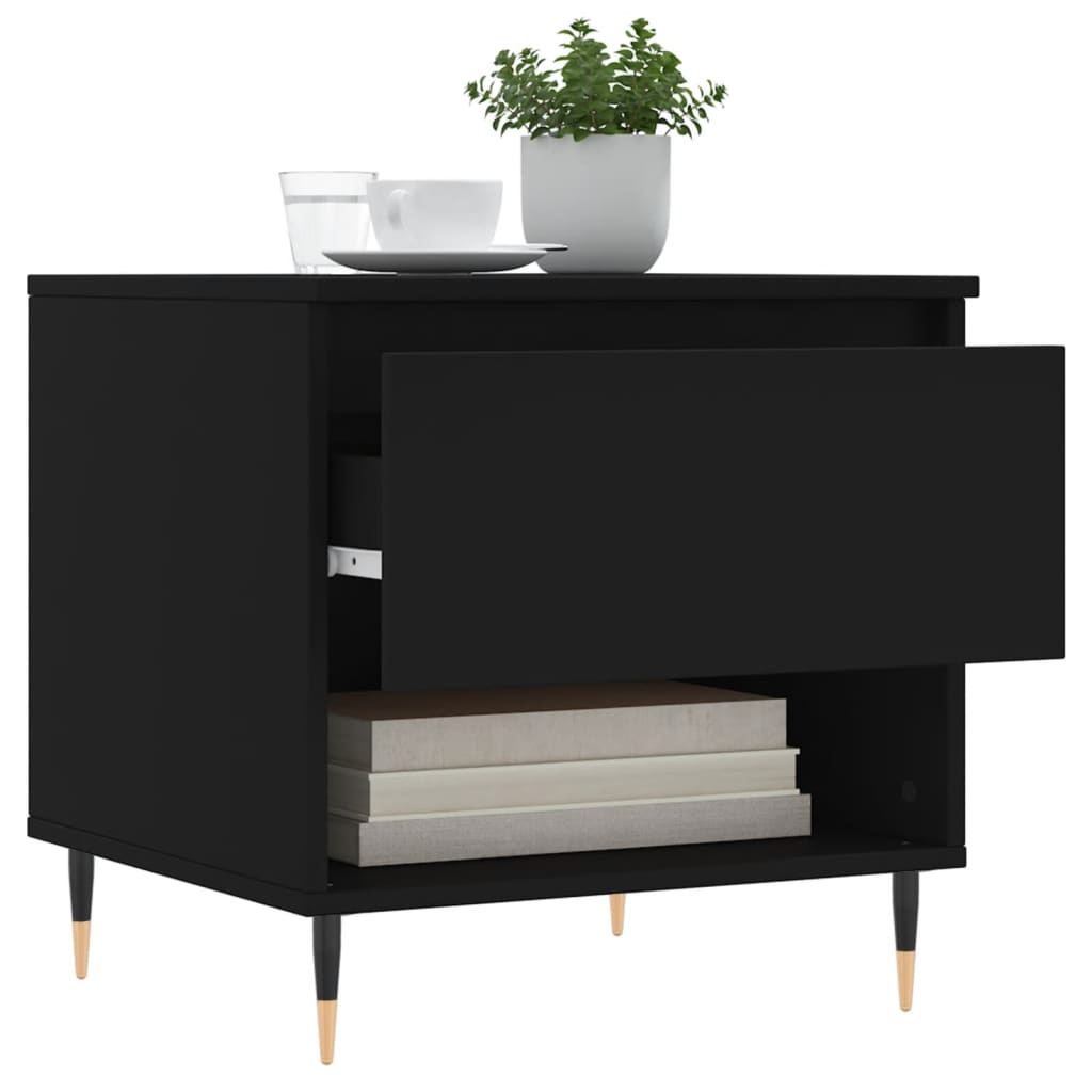 VidaXL Salontafels 2 st 50x46x50 cm bewerkt hout zwart