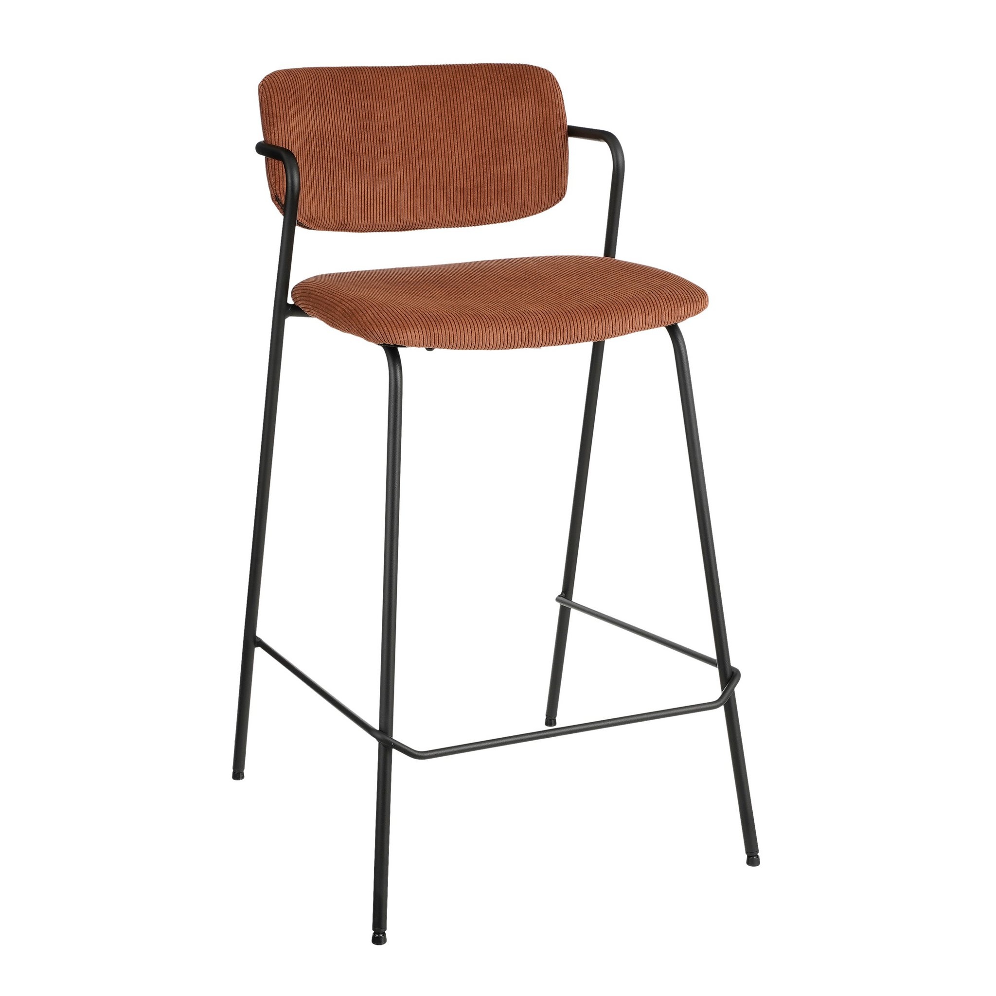 VidaXL Nanet Barkruk - H91 cm - Velvet - Bruin