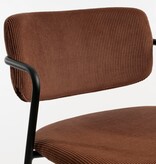 VidaXL Nanet Barkruk - H91 cm - Velvet - Bruin
