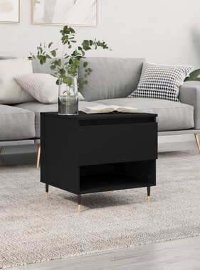 VidaXL Salontafel 50x46x50 cm bewerkt hout zwart