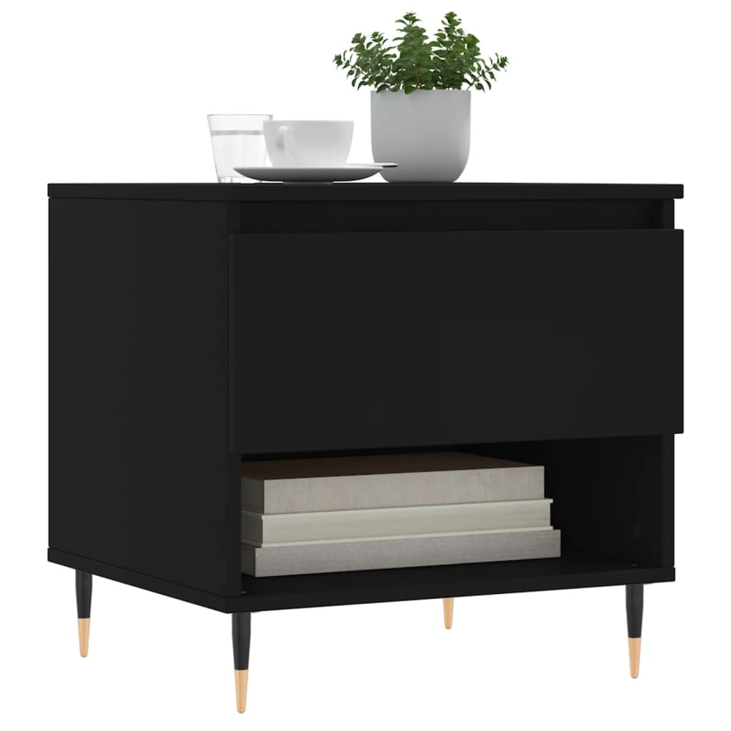 VidaXL Salontafel 50x46x50 cm bewerkt hout zwart