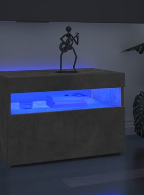 VidaXL Tv-meubel met LED-verlichting 60x35x40 cm betongrijs