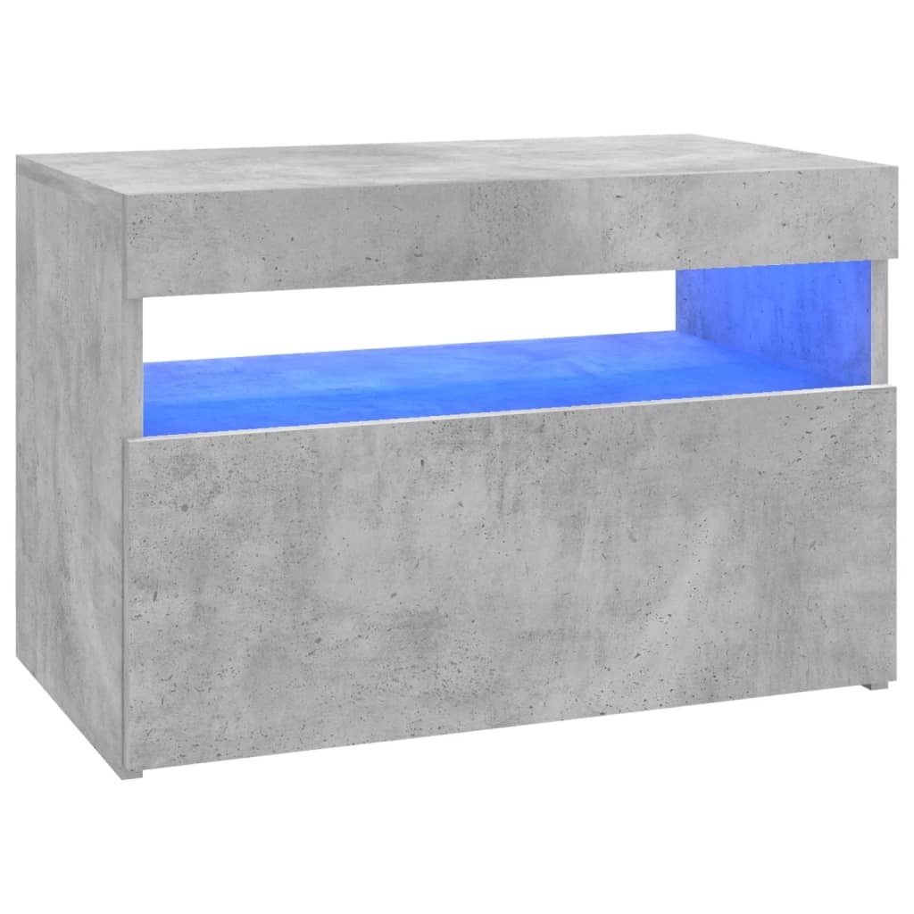 VidaXL Tv-meubel met LED-verlichting 60x35x40 cm betongrijs