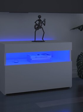 VidaXL Tv-meubelen 2 st met LED-verlichting 60x35x40 cm wit