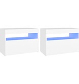 VidaXL Tv-meubelen 2 st met LED-verlichting 60x35x40 cm wit