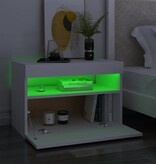 VidaXL Tv-meubelen 2 st met LED-verlichting 60x35x40 cm wit