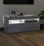 VidaXL Tv-meubel met LED-verlichting 90x35x40 cm betongrijs