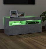 VidaXL Tv-meubel met LED-verlichting 90x35x40 cm betongrijs