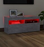 VidaXL Tv-meubel met LED-verlichting 90x35x40 cm betongrijs