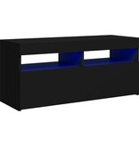 VidaXL Tv-meubel met LED-verlichting 90x35x40 cm zwart