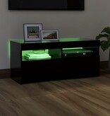 VidaXL Tv-meubel met LED-verlichting 90x35x40 cm zwart