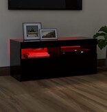 VidaXL Tv-meubel met LED-verlichting 90x35x40 cm zwart