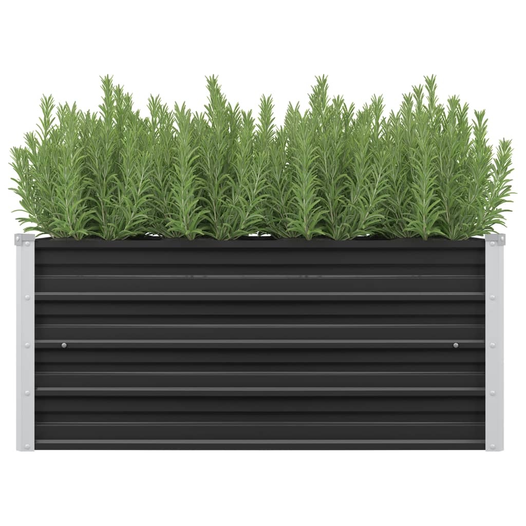 VidaXL Plantenbak verhoogd 100x40x45 cm gegalvaniseerd staal antraciet