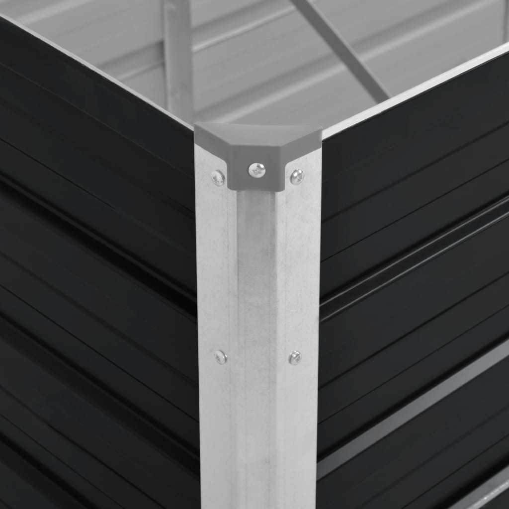VidaXL Plantenbak verhoogd 100x40x45 cm gegalvaniseerd staal antraciet